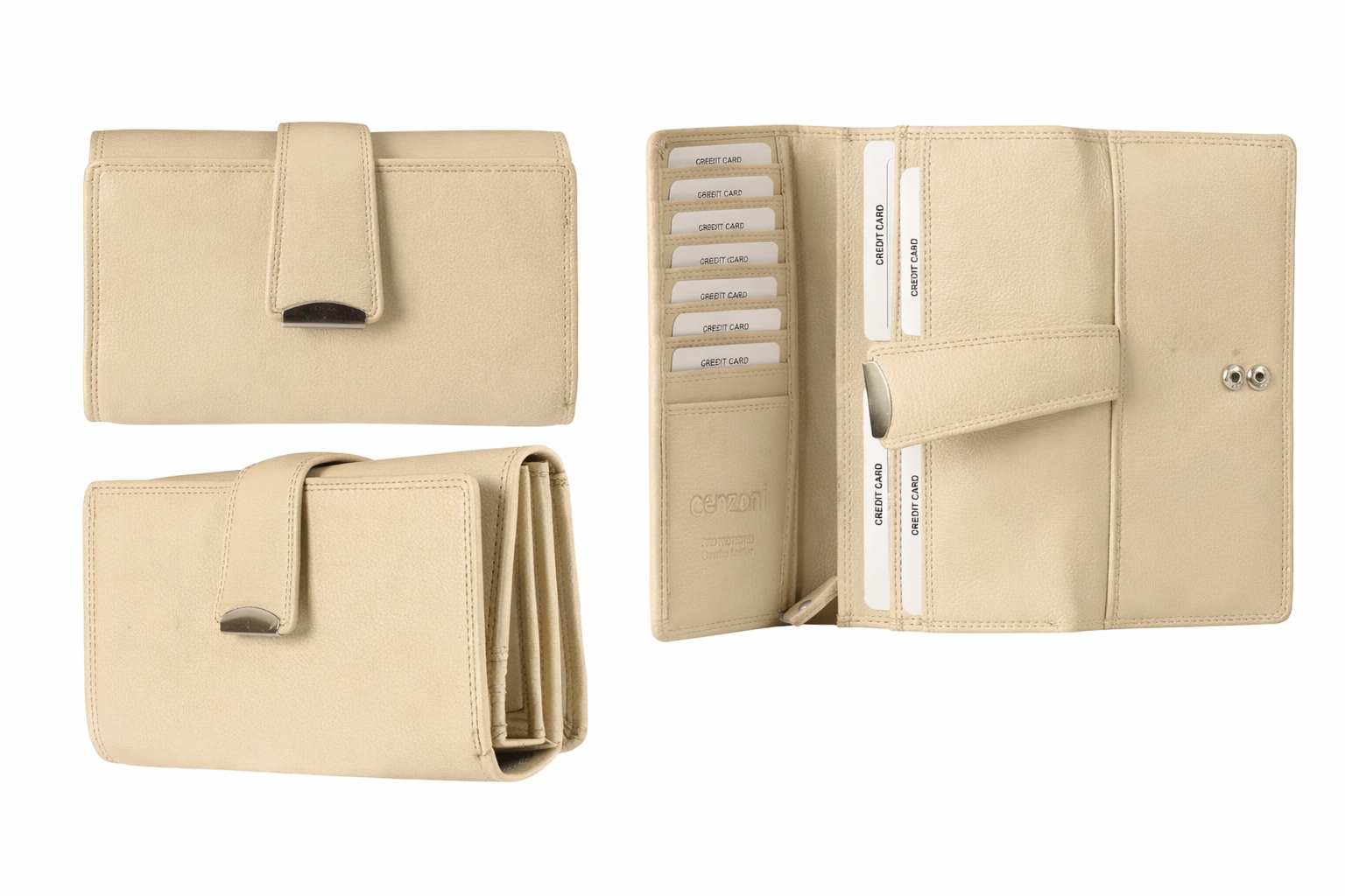 ZLW202B ~ Leather Long Plain Wallet