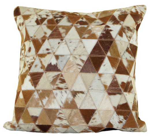 Hairon Leather Cushion Cover - Pyramid - CUHA018PY1 ash-cenzoni.myshopify.com
