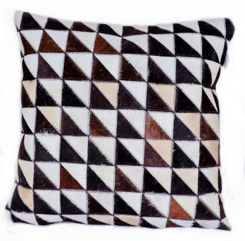 Hairon Leather Cushion Cover - Half Triangle - CUHA018TR2 ash-cenzoni.myshopify.com