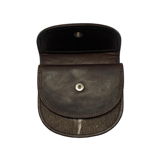 HF01 ~ Two Pocket Leather Coin Purse